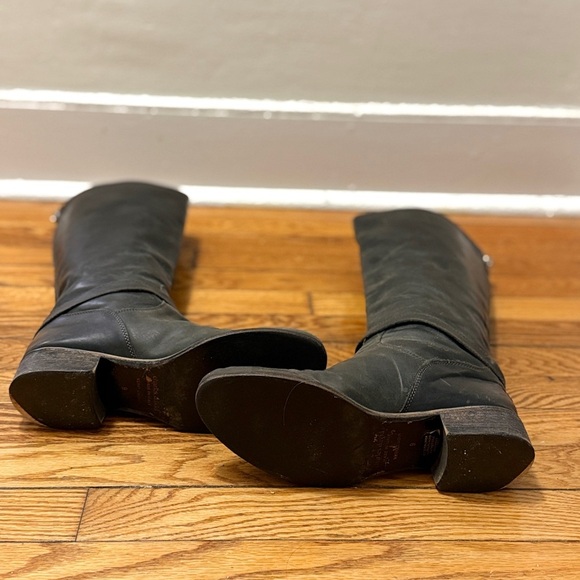 CHARLES DAVID Vintage Riding Boot. Black. Red Zip. The Rowdy. Women’s Size 9. - Picture 6 of 16